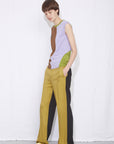 Wide Color-block Trousers