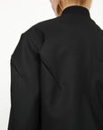 GAUCHERE Zipped Bomber Jacket Pleat Stitching