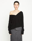 Oversized V Neck Merino Sweater - GAUCHERE