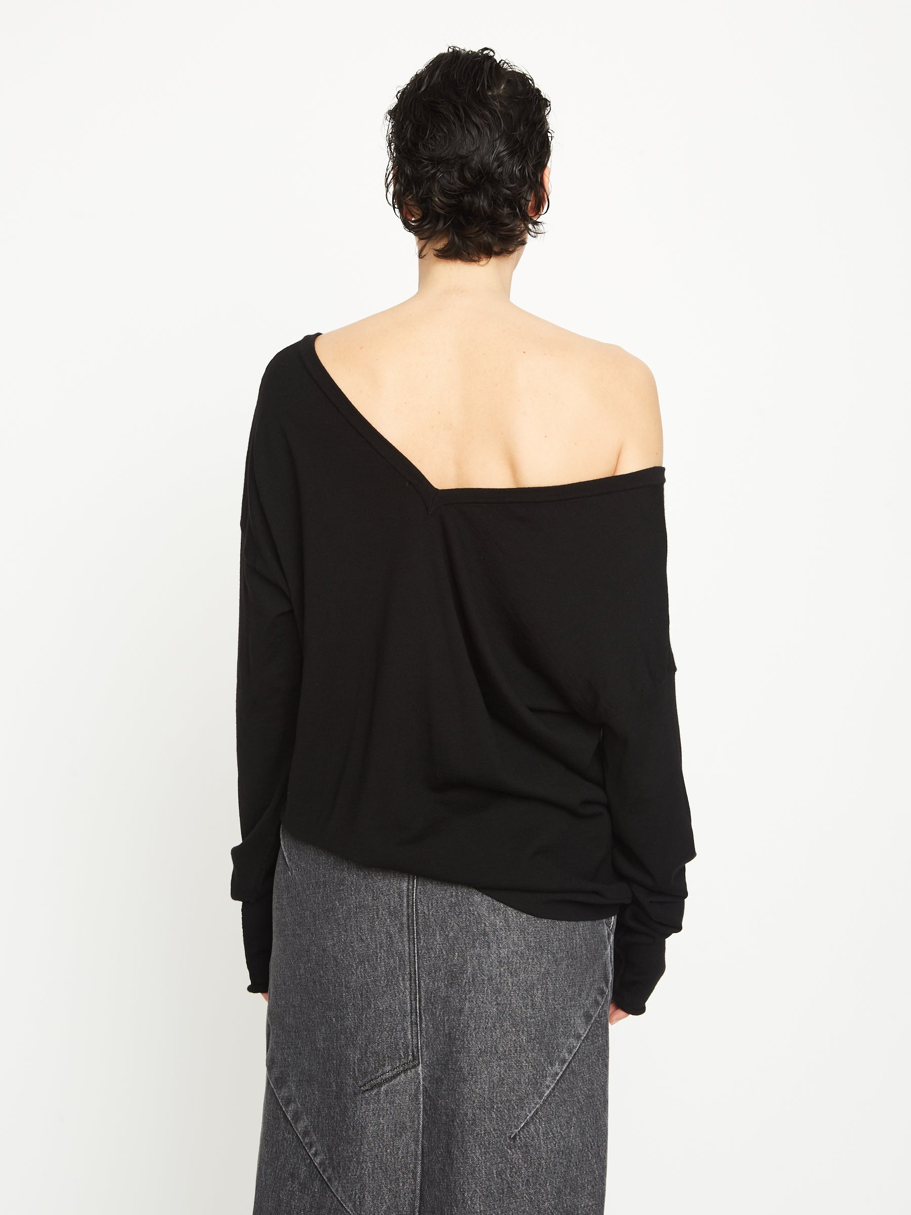 Oversized V Neck Merino Sweater - GAUCHERE